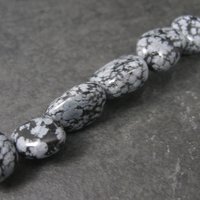 Snowflake Obsidian Bead Strand from Jewelry Basics