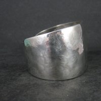 Vintage Hammered Sterling Cuff Bracelet 6 Inches