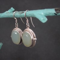 Vintage Sterling Chalcedony Earrings