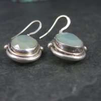 Vintage Sterling Chalcedony Earrings