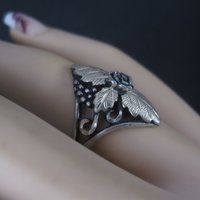 Vintage Black Hills Silver Rose Ring Size 6