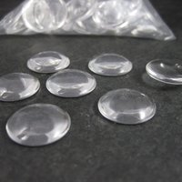 Destash 18mm clear flat round cabochons Lot of 40