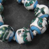 Vintage Chinese Export Snake Bead Necklace 25 Inches