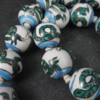 Vintage Chinese Export Snake Bead Necklace 25 Inches