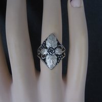 Vintage Black Hills Silver Rose Ring Size 6
