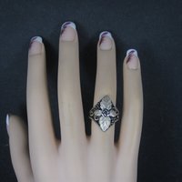Vintage Black Hills Silver Rose Ring Size 6