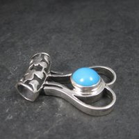 Sterling Sleeping Beauty Turquoise Pendant