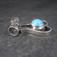 Sterling Sleeping Beauty Turquoise Pendant