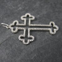 Dainty Sterling Diamond Cross Pendant