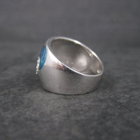 Sterling Blue Enamel Heart Ring Size 6 Lauren G Adams