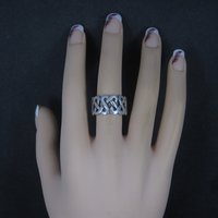 Wide Sterling Celtic Heart Ring Size 7