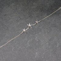 Dainty Sterling Starfish Bracelet 6-7 Inches
