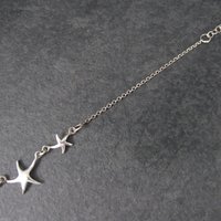Dainty Sterling Starfish Bracelet 6-7 Inches