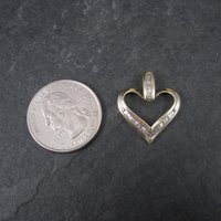 Vintage 10K Diamond Heart Pendant