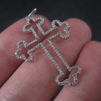 Dainty Sterling Diamond Cross Pendant