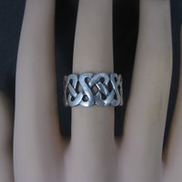 Wide Sterling Celtic Heart Ring Size 7