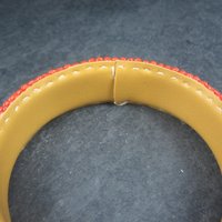 Vintage Southwestern Beaded Bangle Eagle Bracelet 8 Inches