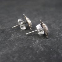 Vintage Sterling Ladybug Stud Earrings