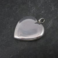 Estate Sterling Dimensional Heart Pendant