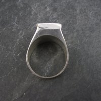 Vintage Jerusalem Ring Size 10 Silver and Onyx