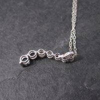 Dainty Vintage 10K Colored Diamond Journey Pendant Necklace