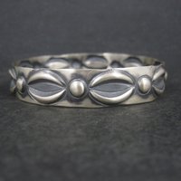 Vintage Southwestern Sterling Bangle Bracelet 8 Inches