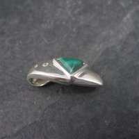 Sterling Malachite Cz Pendant