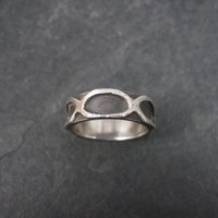 Vintage Sterling Mod Band Ring Size 5.5