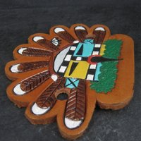 Leather Kachina Hair Barrette Wrap