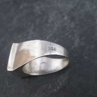 Vintage Jerusalem Ring Size 10 Silver and Onyx