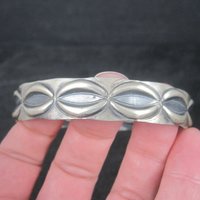 Vintage Southwestern Sterling Bangle Bracelet 8 Inches