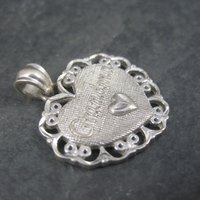 Sterling Grandma Heart Pendant