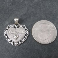 Sterling Grandma Heart Pendant