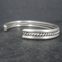 Southwestern Vintage Sterling Cuff Bracelet 6 Inches