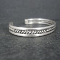 Southwestern Vintage Sterling Cuff Bracelet 6 Inches