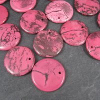 Destash Lot of 16 Pink Magnesite Pendant Focals