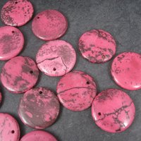 Destash Lot of 16 Pink Magnesite Pendant Focals