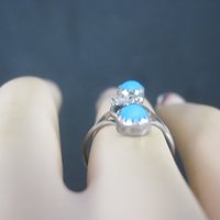 Dainty Southwestern Sterling Turquoise Ring