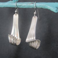 Mod Vintage Sterling Silver Wavy Earrings