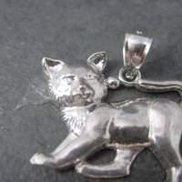 Vintage Sterling Cat Pendant