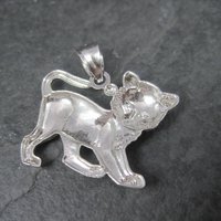 Vintage Sterling Cat Pendant