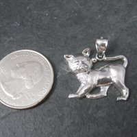 Vintage Sterling Cat Pendant