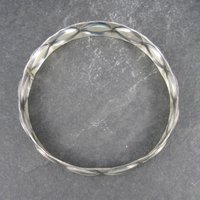 Vintage Southwestern Sterling Bangle Bracelet 8 Inches