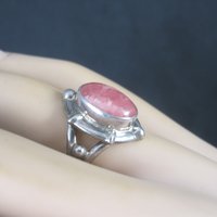 Artisan Sterling Cherry Quartz Ring Size 8