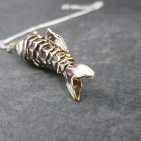 Vintage Cloisonne Enamel Fish Pendant Articulated Koi