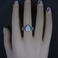 Vintage Sterling Mother of Pearl Ring Size 9