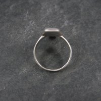 Sterling Crushed Turquoise Mother of Pearl Inlay Ring Size 7