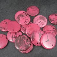 Destash Lot of 16 Pink Magnesite Pendant Focals