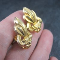 Vintage Nouveau 12K Screw Back Earrings