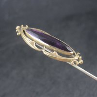 Antique Purple Amethyst Glass Stick Pin